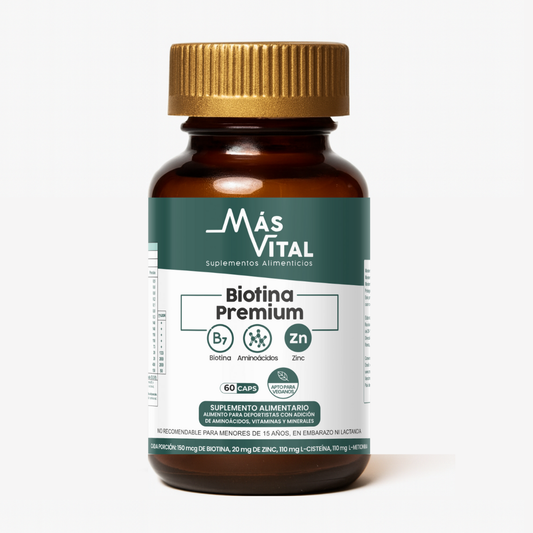 Pack 2x Biotina Premium - Solución capilar, Piel y Uñas
