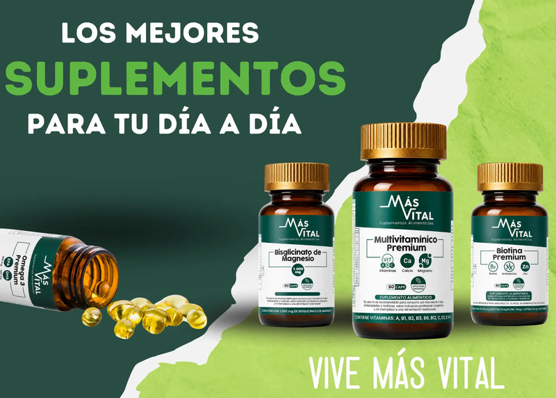 Los mejores suplementos para tu día a día - Más Vital, suplementos premium en Chile