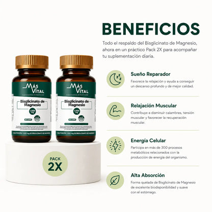 Bisglicinato de Magnesio 1.000 mg & Multivitamínico Premium