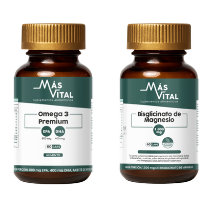 Bisglicinato de Magnesio & Omega 3 Premium