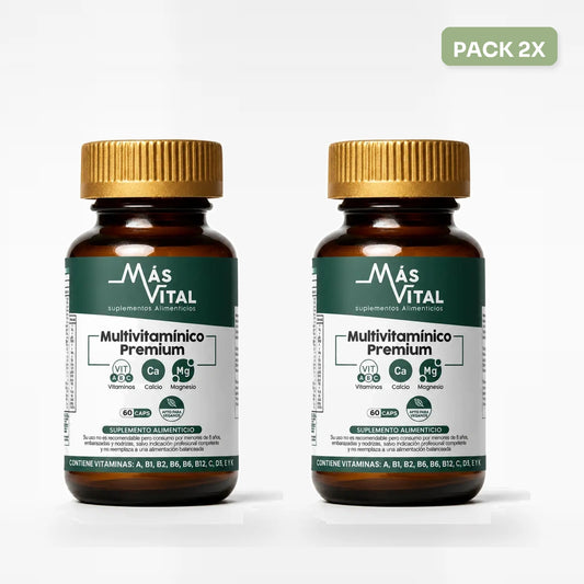 Pack 2x Multivitamínico Premium -  Cápsulas para 2 meses.