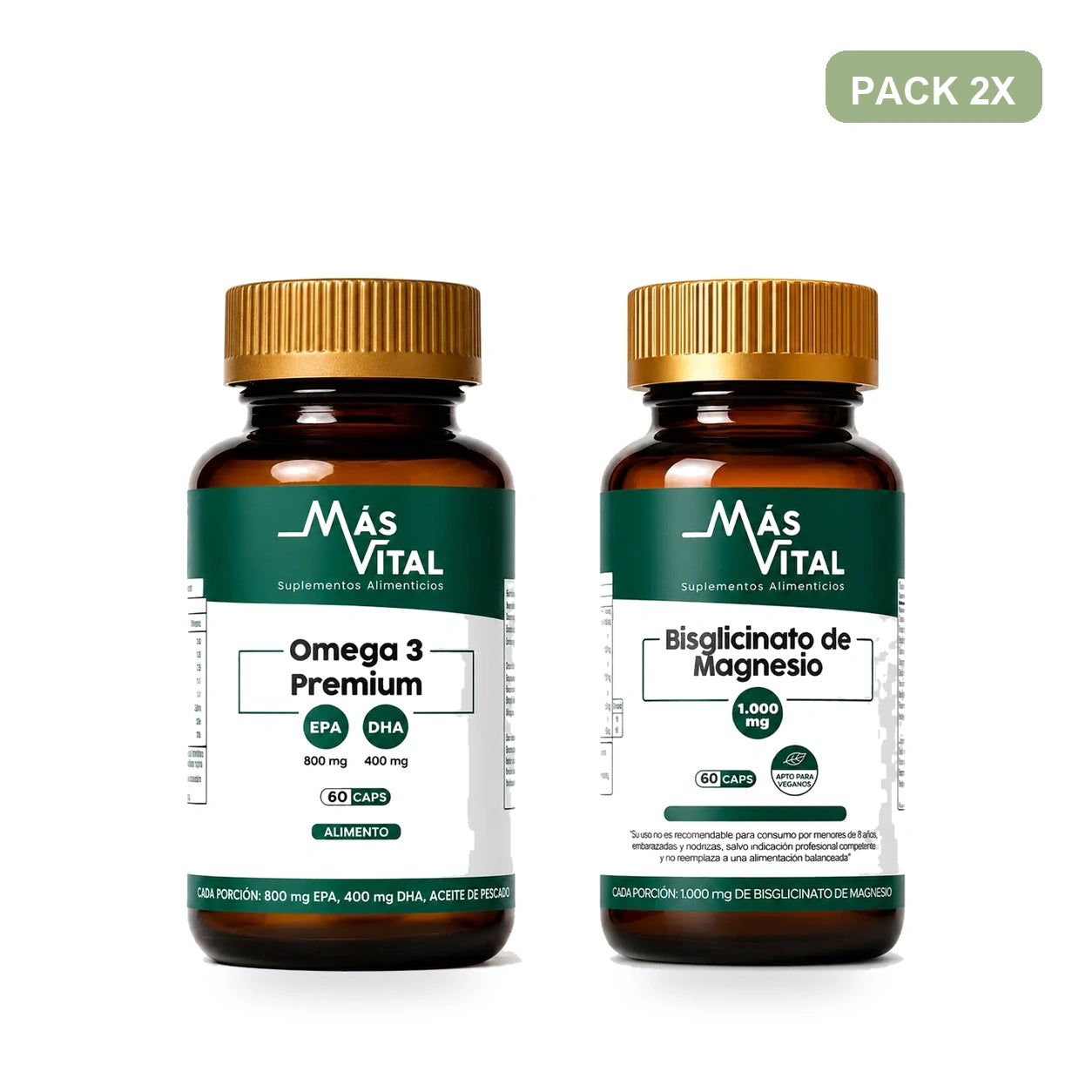 Bisglicinato de Magnesio & Omega 3 Premium