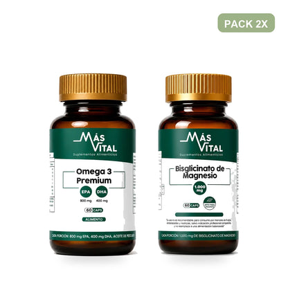 Bisglicinato de Magnesio & Omega 3 Premium