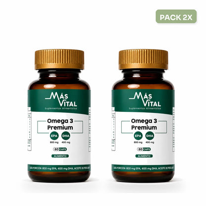 Pack 2x Omega 3 Premium | 2000 mg EPA/DHA, Precio y Oferta